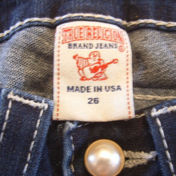 Like New Excellent Condition True Religion Women Jeans sz 26 Made in USA - Picture 3 of 4